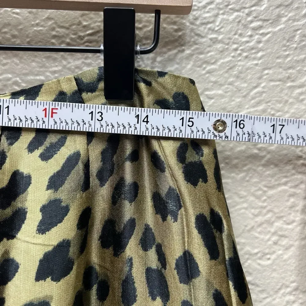 Russell Scott Women’s Sz 12 Animal Print Stretch Knee Length Leopard Skirt - Picture 4 of 10